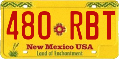 NM license plate 480RBT