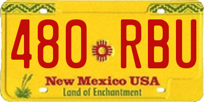 NM license plate 480RBU