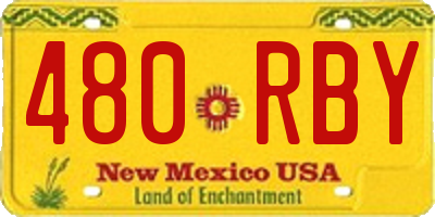 NM license plate 480RBY