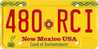 NM license plate 480RCI