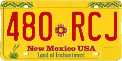 NM license plate 480RCJ