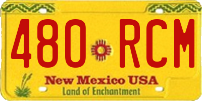 NM license plate 480RCM