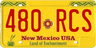 NM license plate 480RCS