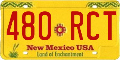 NM license plate 480RCT