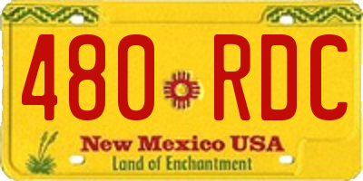 NM license plate 480RDC