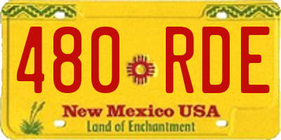 NM license plate 480RDE