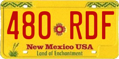 NM license plate 480RDF