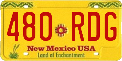 NM license plate 480RDG
