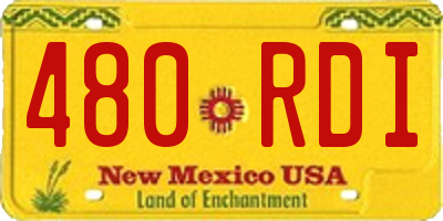 NM license plate 480RDI