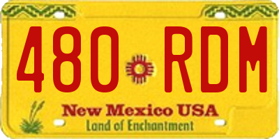 NM license plate 480RDM
