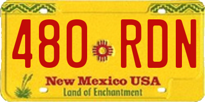 NM license plate 480RDN