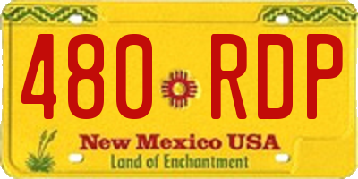 NM license plate 480RDP