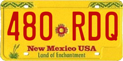 NM license plate 480RDQ