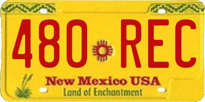 NM license plate 480REC