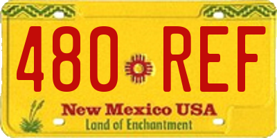 NM license plate 480REF