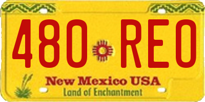 NM license plate 480REO