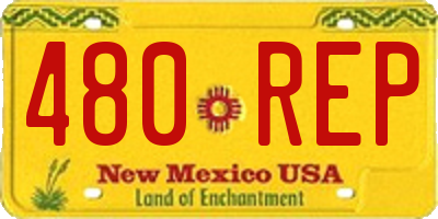 NM license plate 480REP