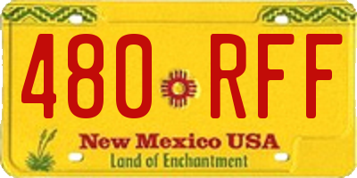 NM license plate 480RFF