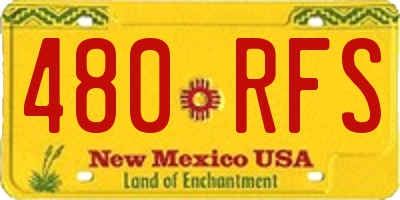 NM license plate 480RFS