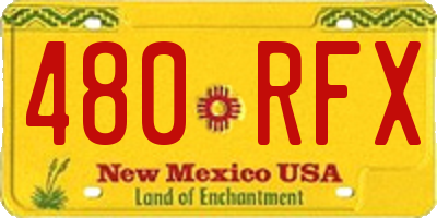 NM license plate 480RFX