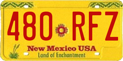 NM license plate 480RFZ