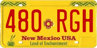 NM license plate 480RGH