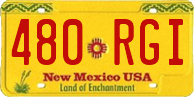 NM license plate 480RGI