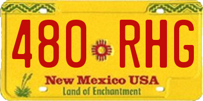 NM license plate 480RHG