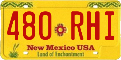 NM license plate 480RHI