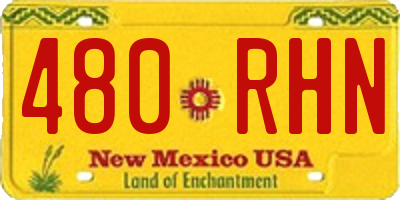 NM license plate 480RHN