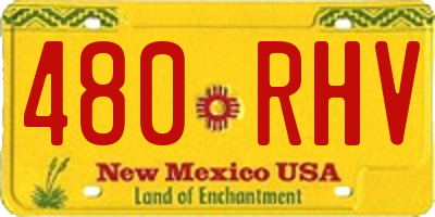 NM license plate 480RHV