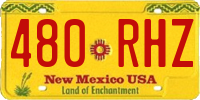 NM license plate 480RHZ