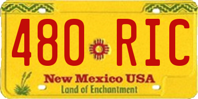 NM license plate 480RIC