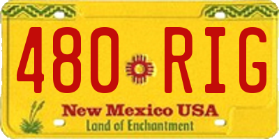 NM license plate 480RIG