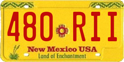 NM license plate 480RII