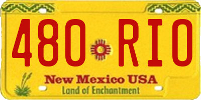 NM license plate 480RIO