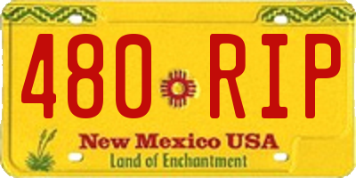 NM license plate 480RIP