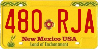 NM license plate 480RJA