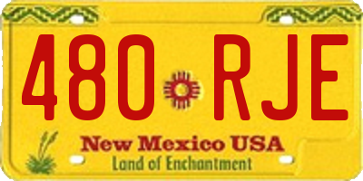 NM license plate 480RJE