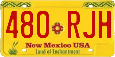 NM license plate 480RJH