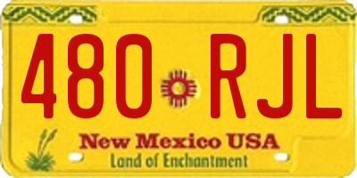 NM license plate 480RJL