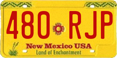 NM license plate 480RJP