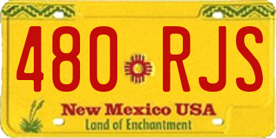 NM license plate 480RJS