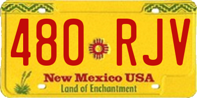 NM license plate 480RJV