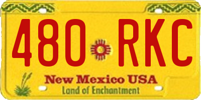 NM license plate 480RKC