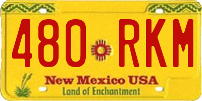 NM license plate 480RKM