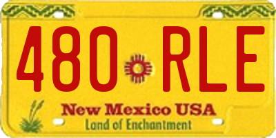 NM license plate 480RLE
