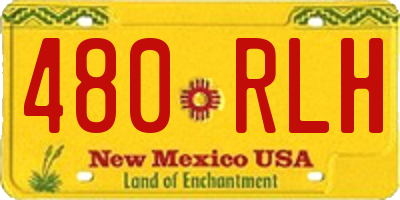 NM license plate 480RLH