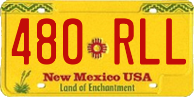 NM license plate 480RLL