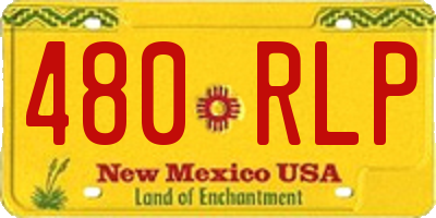 NM license plate 480RLP